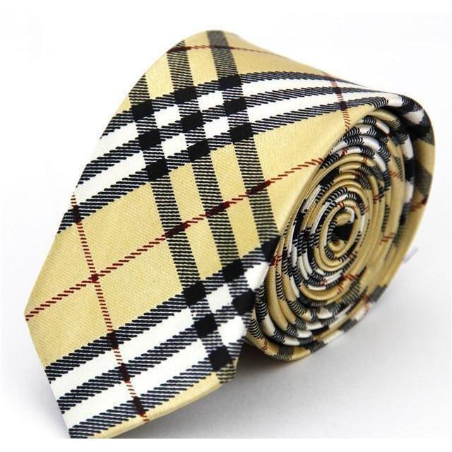Colorful Plaids & Stripes Collection Skinny Ties - 20 Colors & Styles