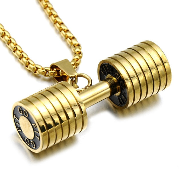 Dumbbell Pendant Necklace