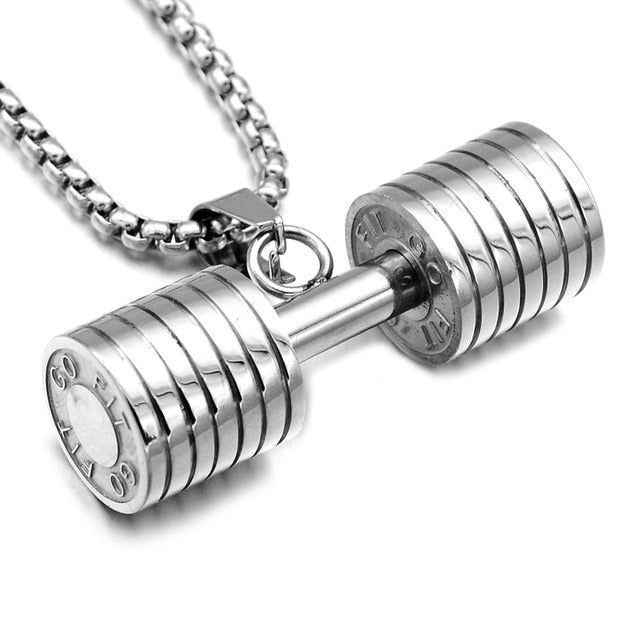 Dumbbell Pendant Necklace