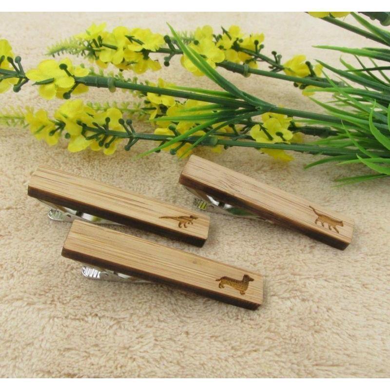 Favorite Animal Collection Wooden Tie Bars/Clips - 7 Styles