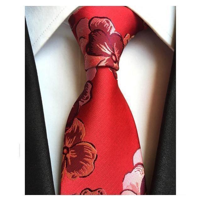 Floral Collection Wide Neckties - 14 Colors & Styles