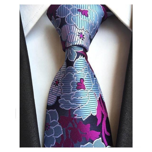 Floral Collection Wide Neckties - 14 Colors & Styles