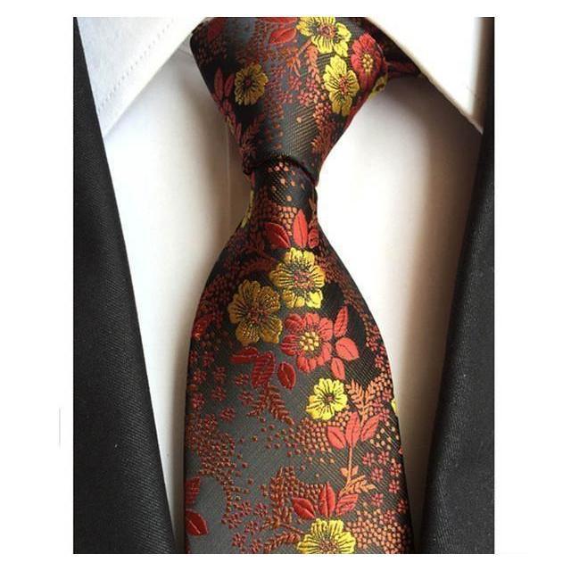 Floral Collection Wide Neckties - 14 Colors & Styles