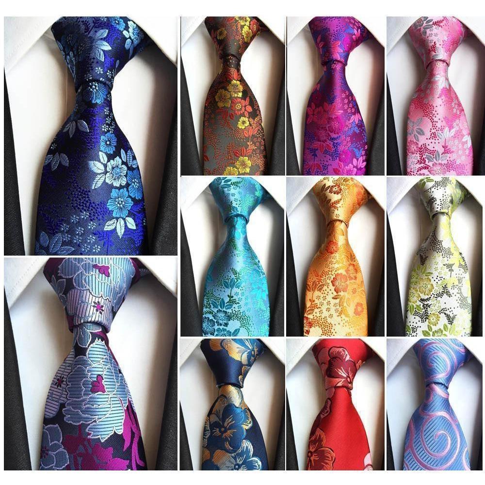 Floral Collection Wide Neckties - 14 Colors & Styles
