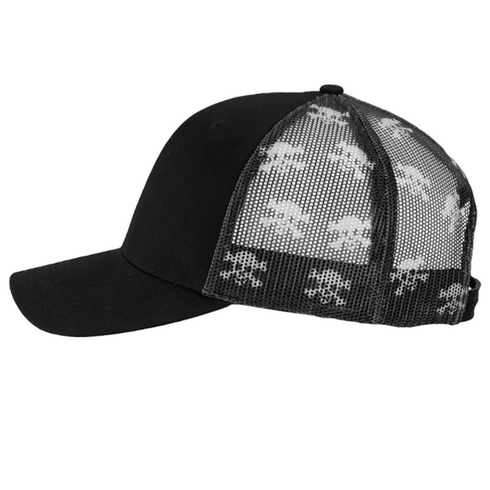 Grave Digs Skull and Bones Snapback Mesh Trucker Cap