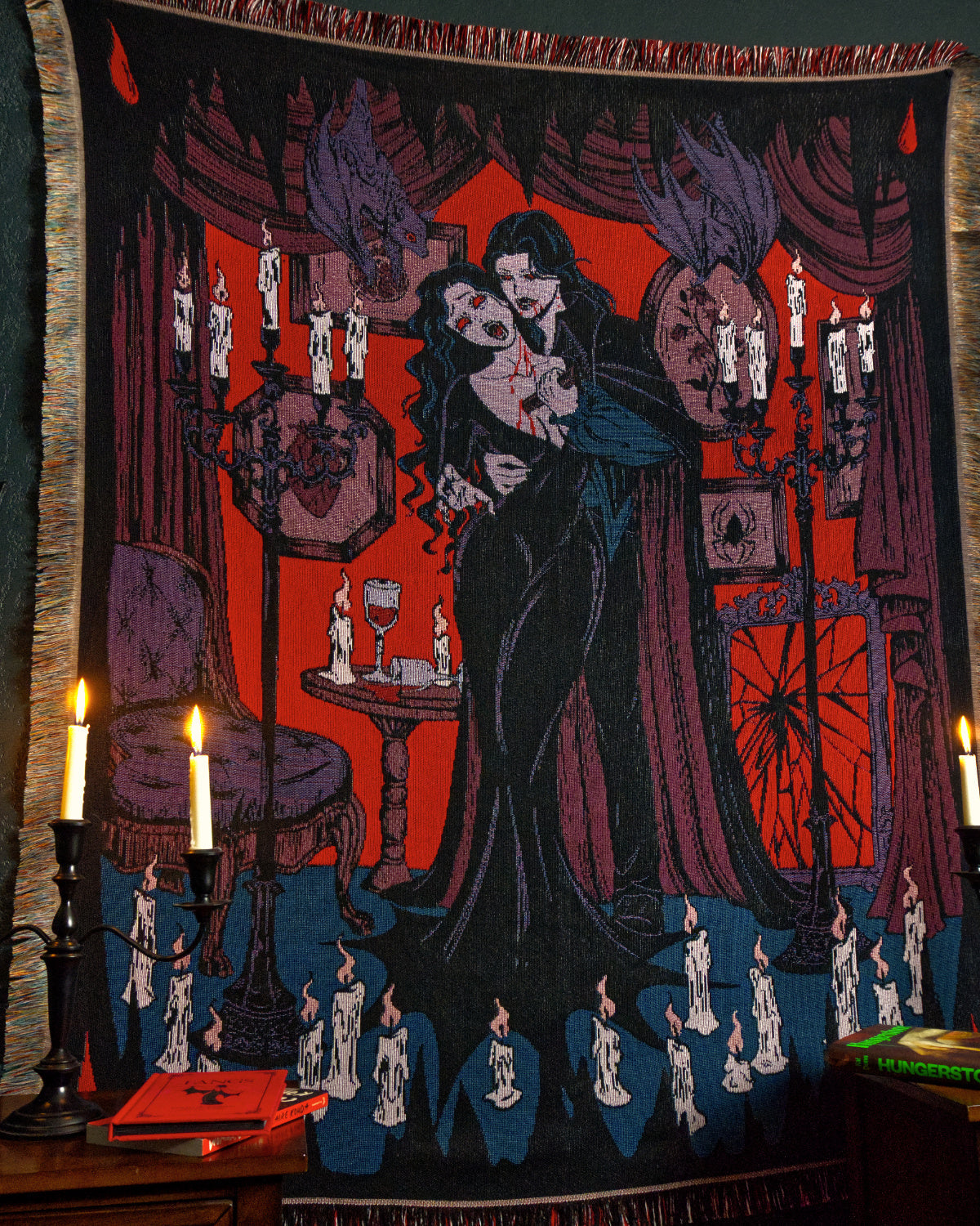 Love Bite - Vampire Romance Woven Blanket