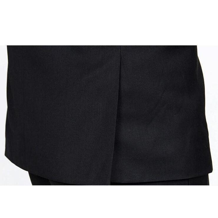 Men's Black One Button Slim Fit Suit - Three Piece