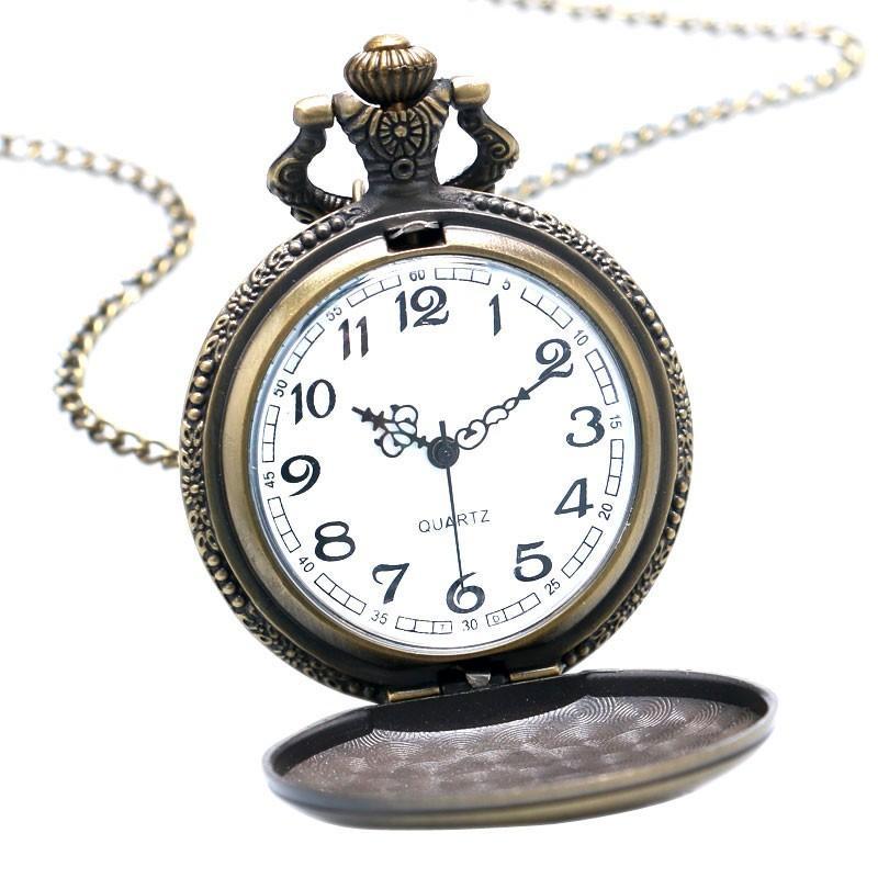 Men's Bronze Truck Themed Pocket Watch