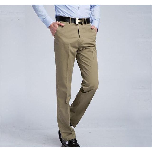 Men's Khaki Slim Fit Dress Pants - Multiple Sizes