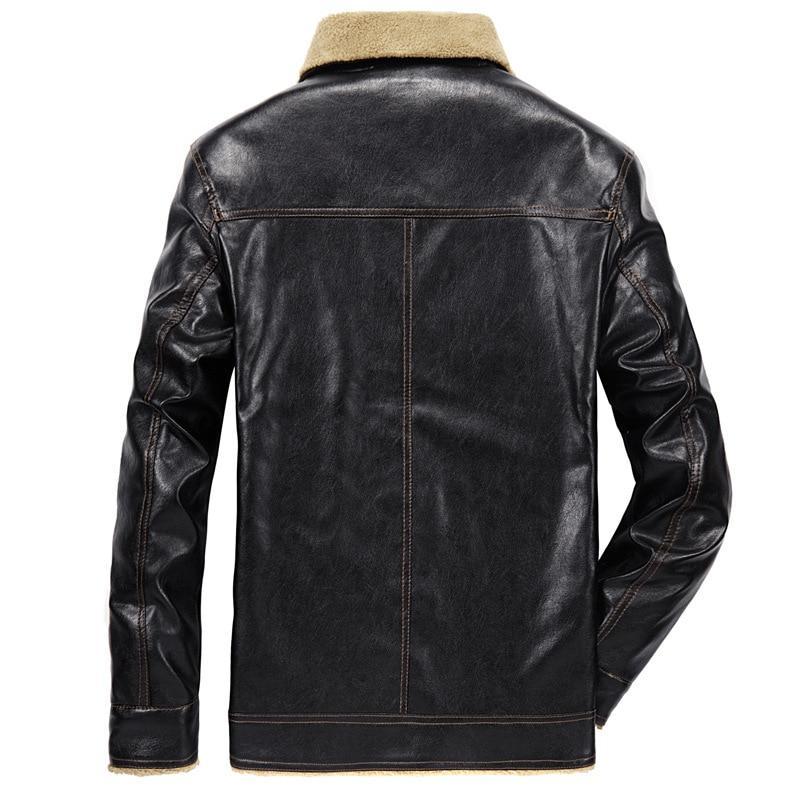 Men's Leather Fleece Jacket - 3 Colors