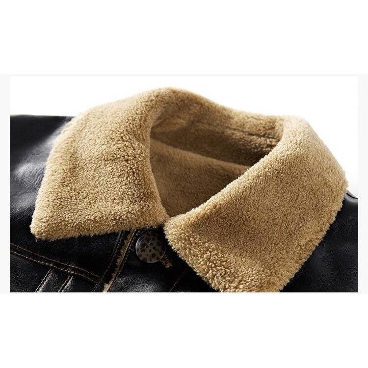 Men's Leather Fleece Jacket - 3 Colors