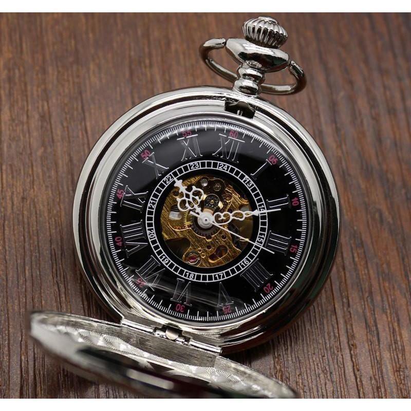Men's Mechanical Hand Wind Steampunk Collection Pocket Watches - 2 Colors