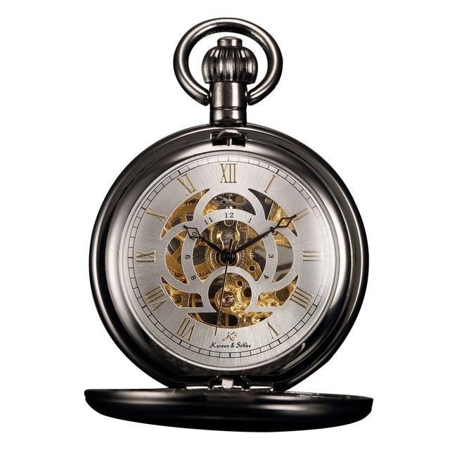 Men's Mechanical Retro Skeleton Collection Pocket Watches - 3 Colors