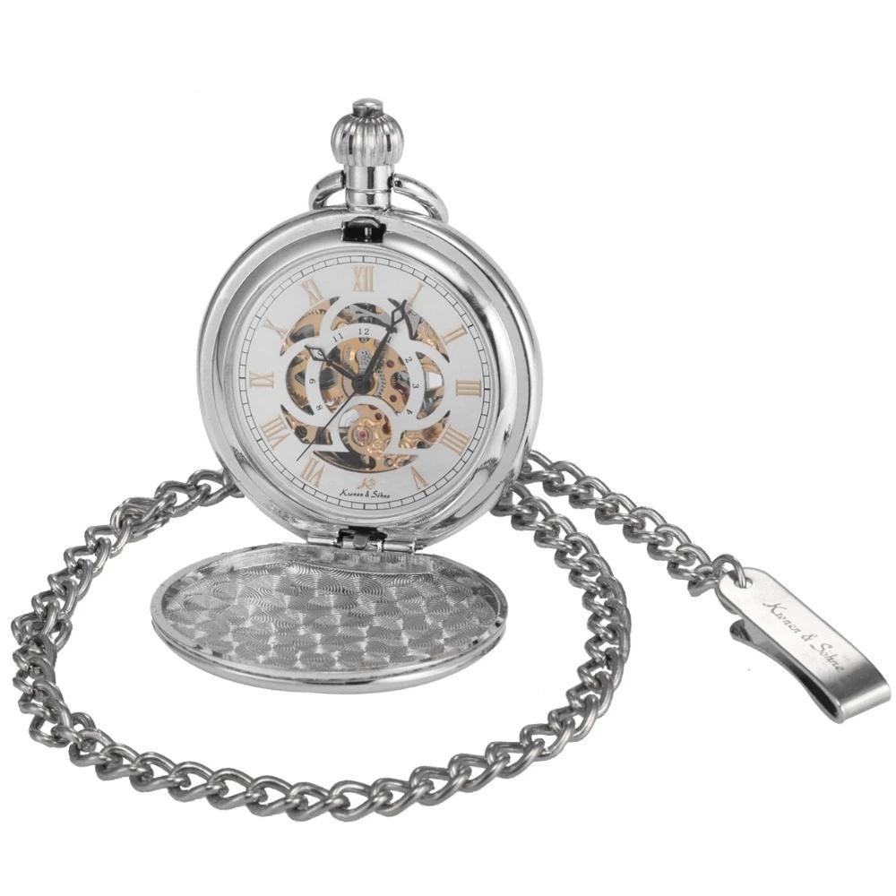 Men's Mechanical Retro Skeleton Collection Pocket Watches - 3 Colors
