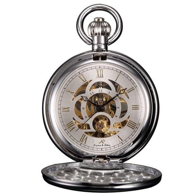 Men's Mechanical Retro Skeleton Collection Pocket Watches - 3 Colors