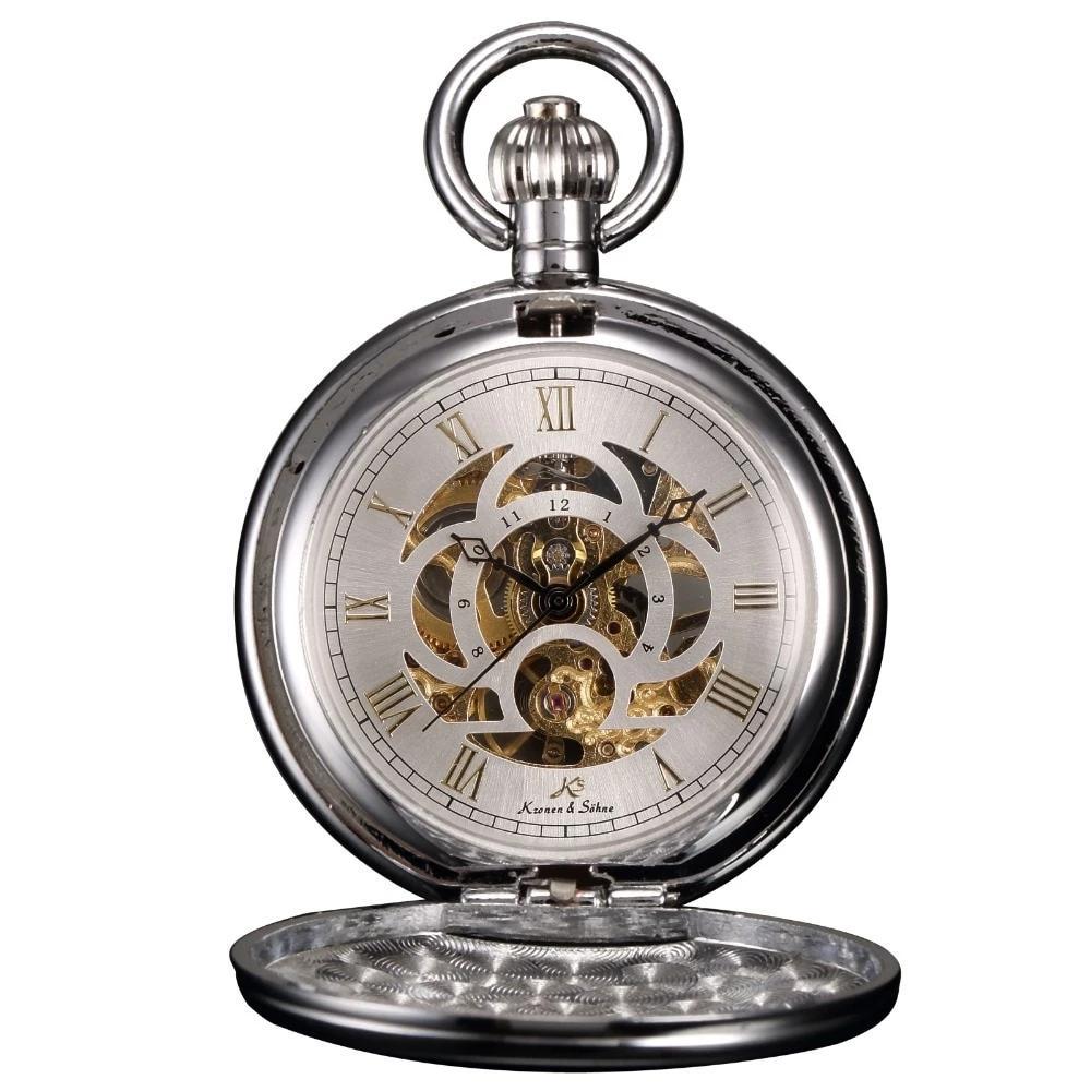 Men's Mechanical Retro Skeleton Collection Pocket Watches - 3 Colors