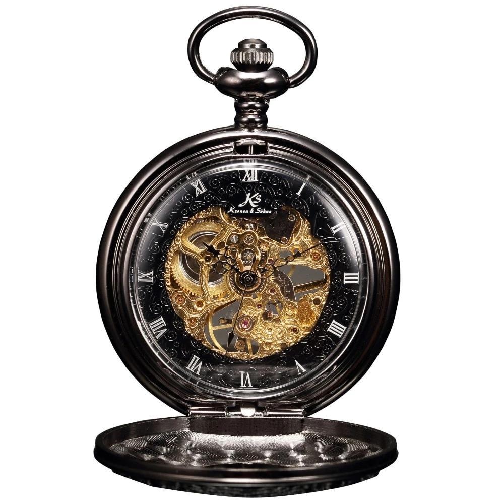Men's Mechanical Skeleton Collection Pocket Watches - 3 Colors