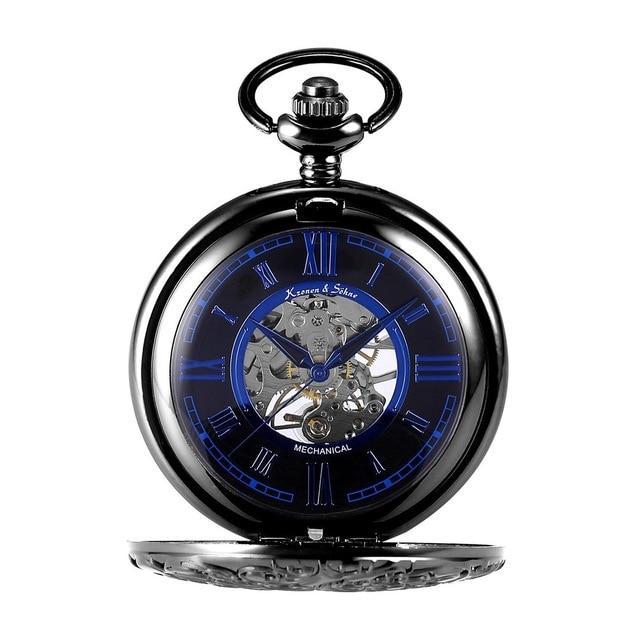 Men's Mechanical Steampunk Marine Collection Pocket Watches - 3 Colors