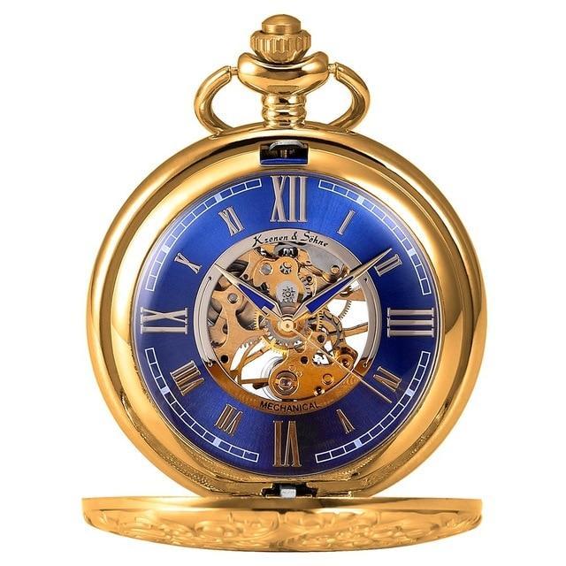 Men's Mechanical Steampunk Marine Collection Pocket Watches - 3 Colors