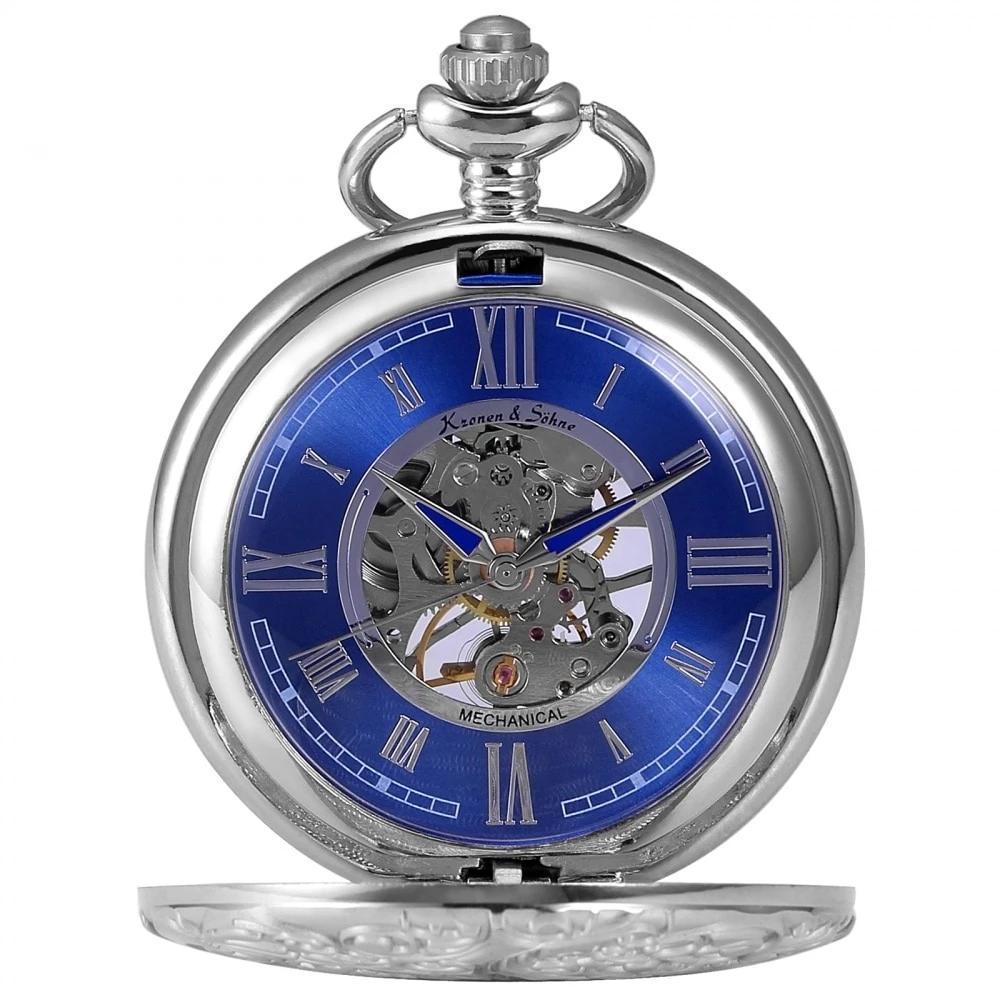 Men's Mechanical Steampunk Marine Collection Pocket Watches - 3 Colors