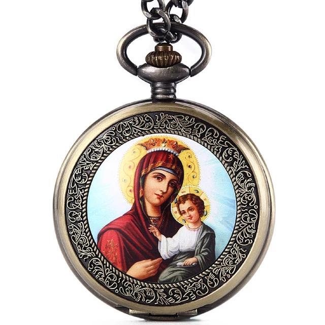 Men's Mother Mary Collection Pocket Watches - 2 Colors