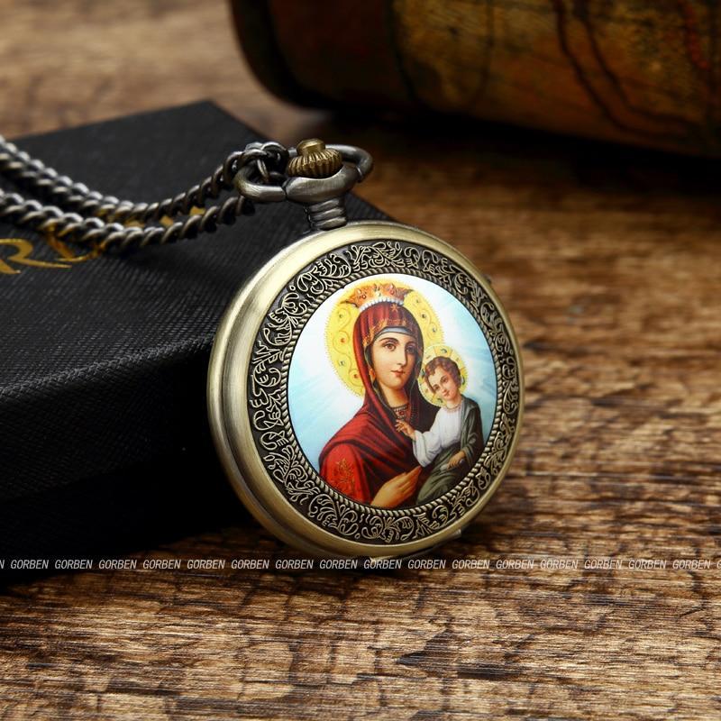 Men's Mother Mary Collection Pocket Watches - 2 Colors