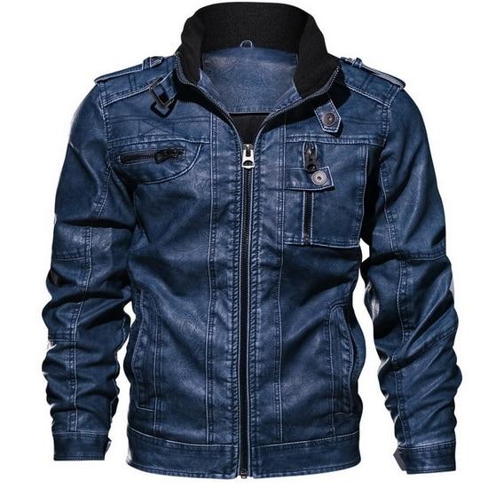 Men's Motorcycle Leather Jacket - 3 Colors