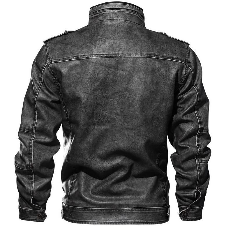 Men's Motorcycle Leather Jacket - 3 Colors