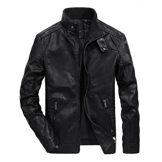 Men's Slim Leather Jacket - 2 Colors