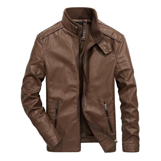 Men's Slim Leather Jacket - 2 Colors