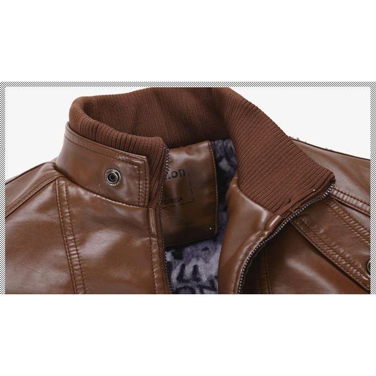Men's Slim Leather Jacket - 3 Colors