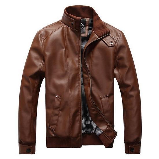 Men's Slim Leather Jacket - 3 Colors