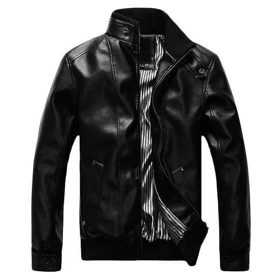 Men's Slim Leather Jacket - 3 Colors
