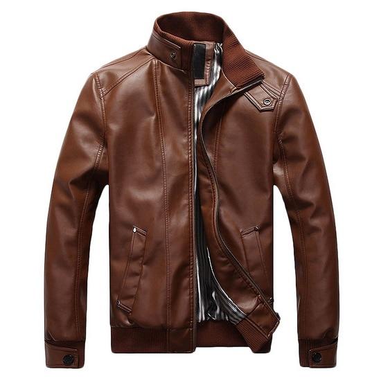 Men's Slim Leather Jacket - 3 Colors