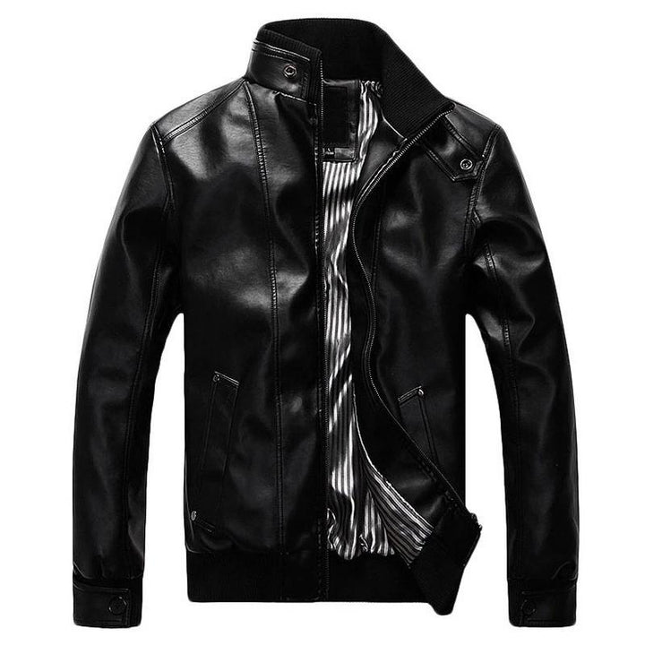 Men's Slim Leather Jacket - 3 Colors