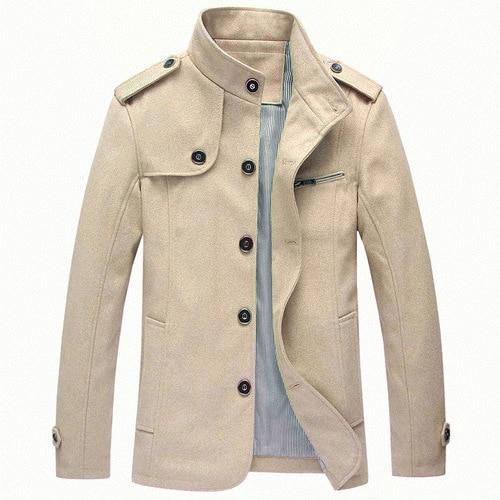 Men's Wool Trench Coat - 4 Colors