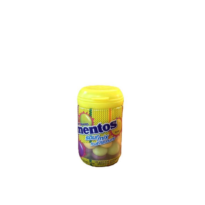 Mentos Sour Mix Fruit Flavours – Tangy Chewy Candy Bottle 120g (Korea)