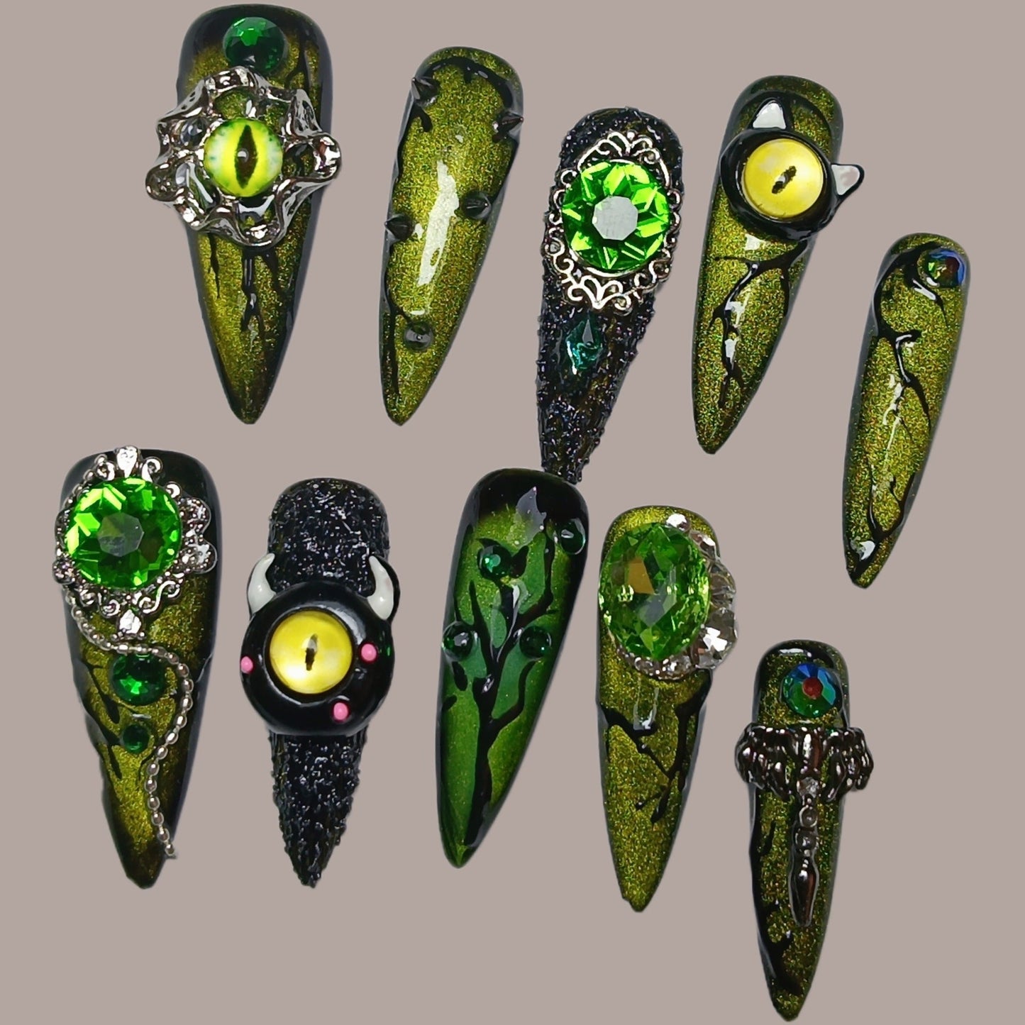 0972- Handmade press on nails fake nails removable