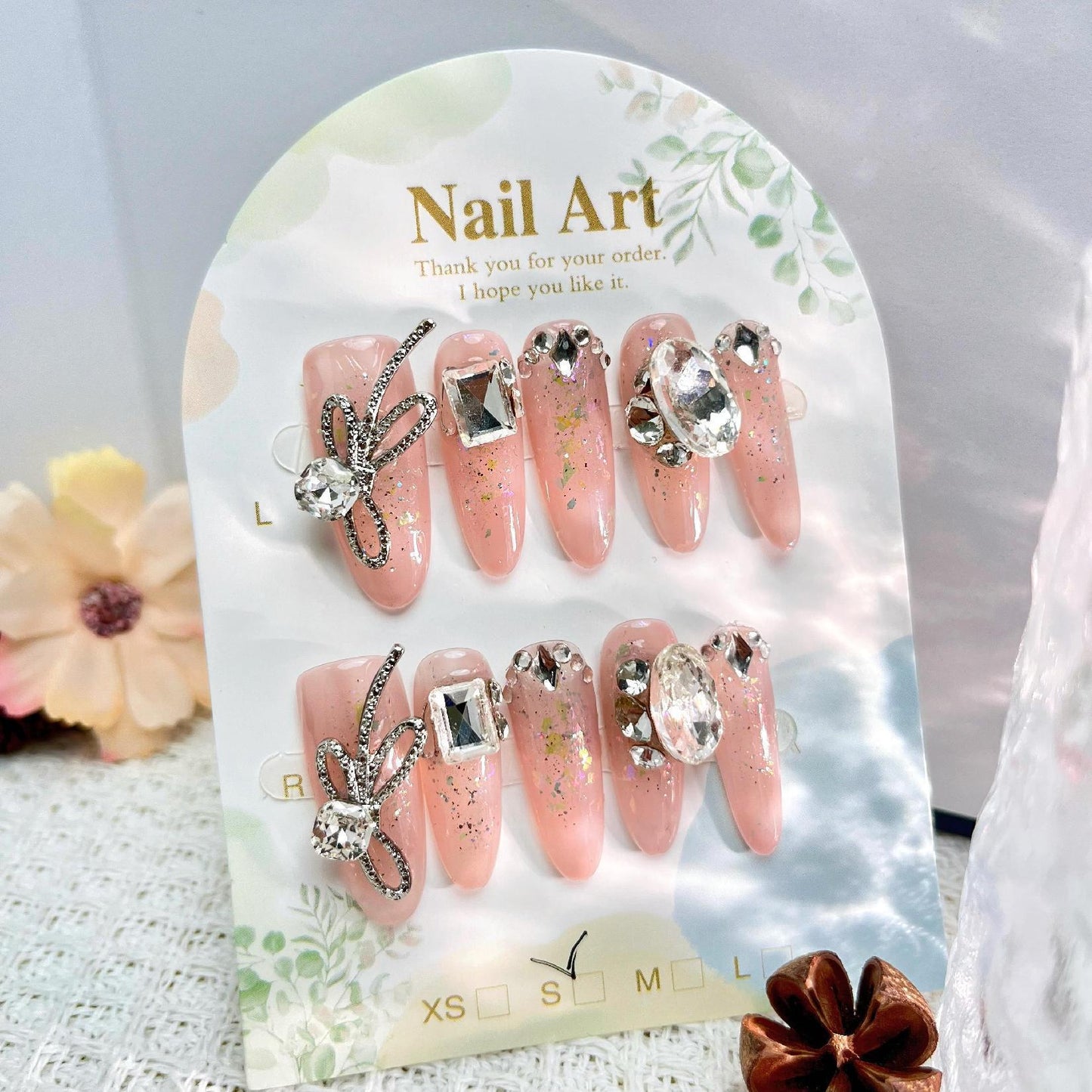 1032- Handmade press on nails fake nails removable