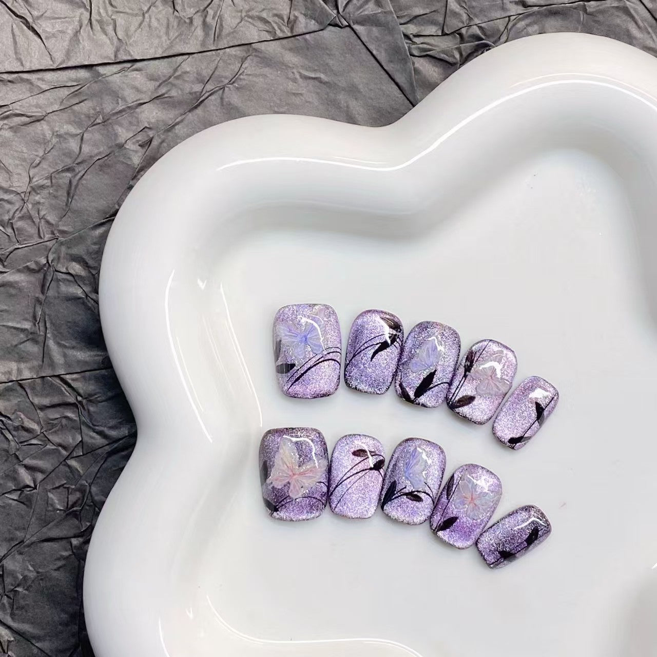 1004- Handmade press on nails fake nails removable