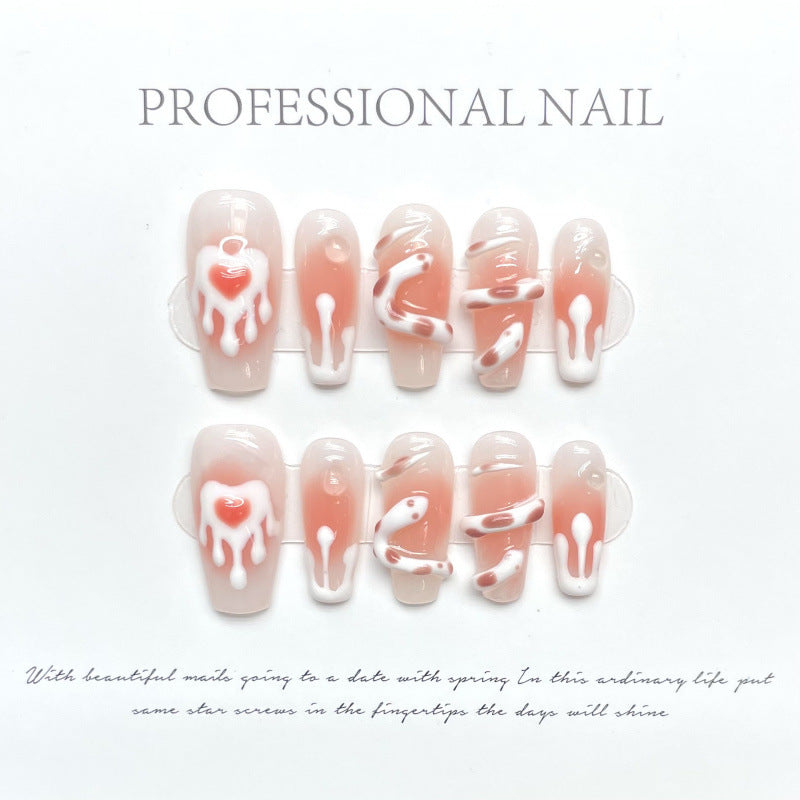 1023- Handmade press on nails fake nails removable