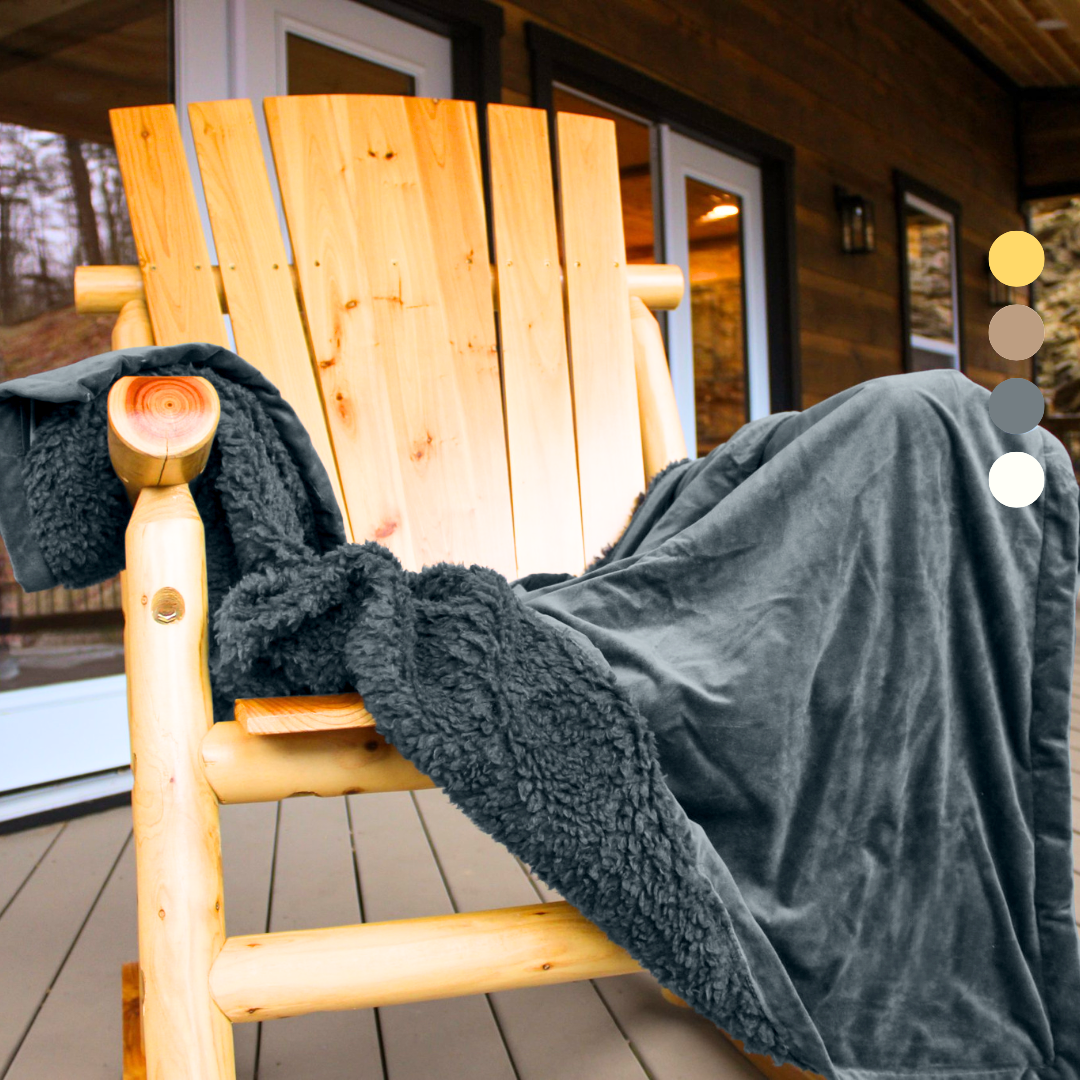 Rural Llama Throw: Soft Faux Fur & Faux Llama Wool