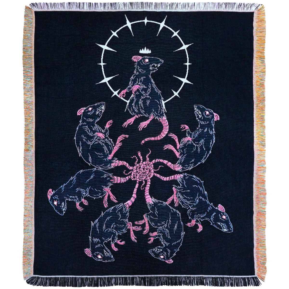 Rat King - Dark Folklore Woven Blanket