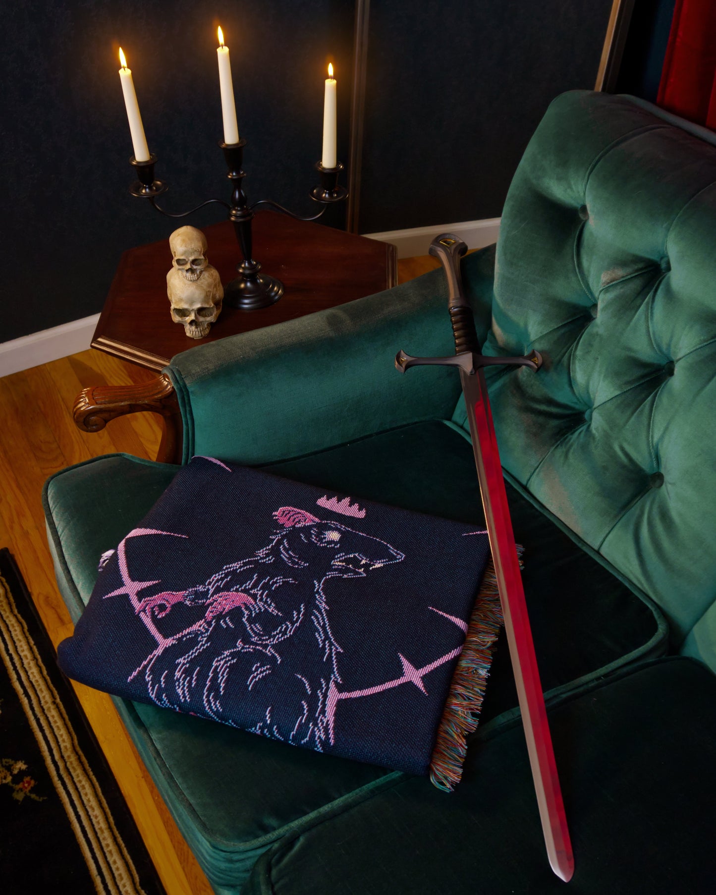 Rat King - Dark Folklore Woven Blanket