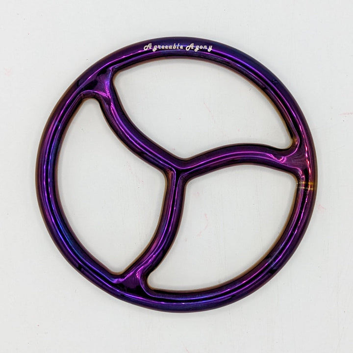 Holographic Purple  Steel Suspension Ring - Titanium Bonded - Limited Edition