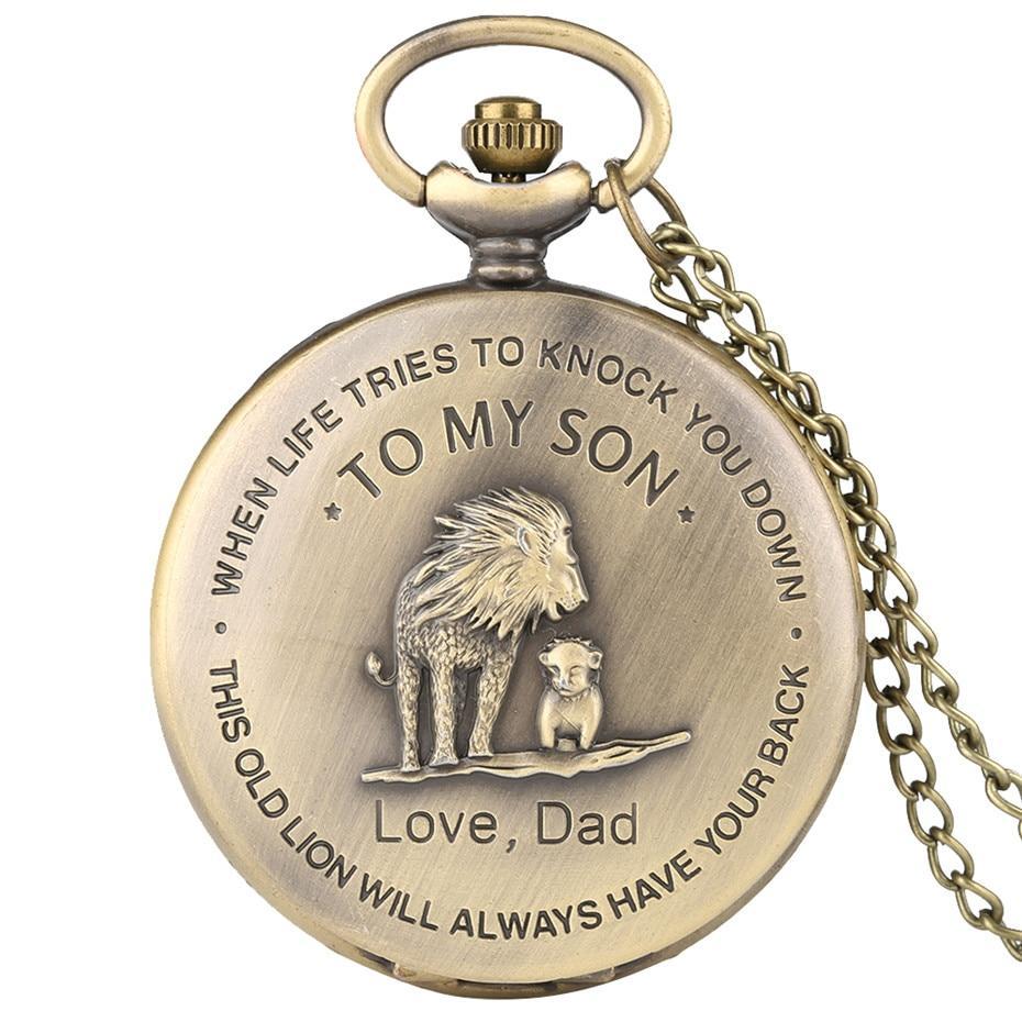 To My Son Bronze Pocket Watch