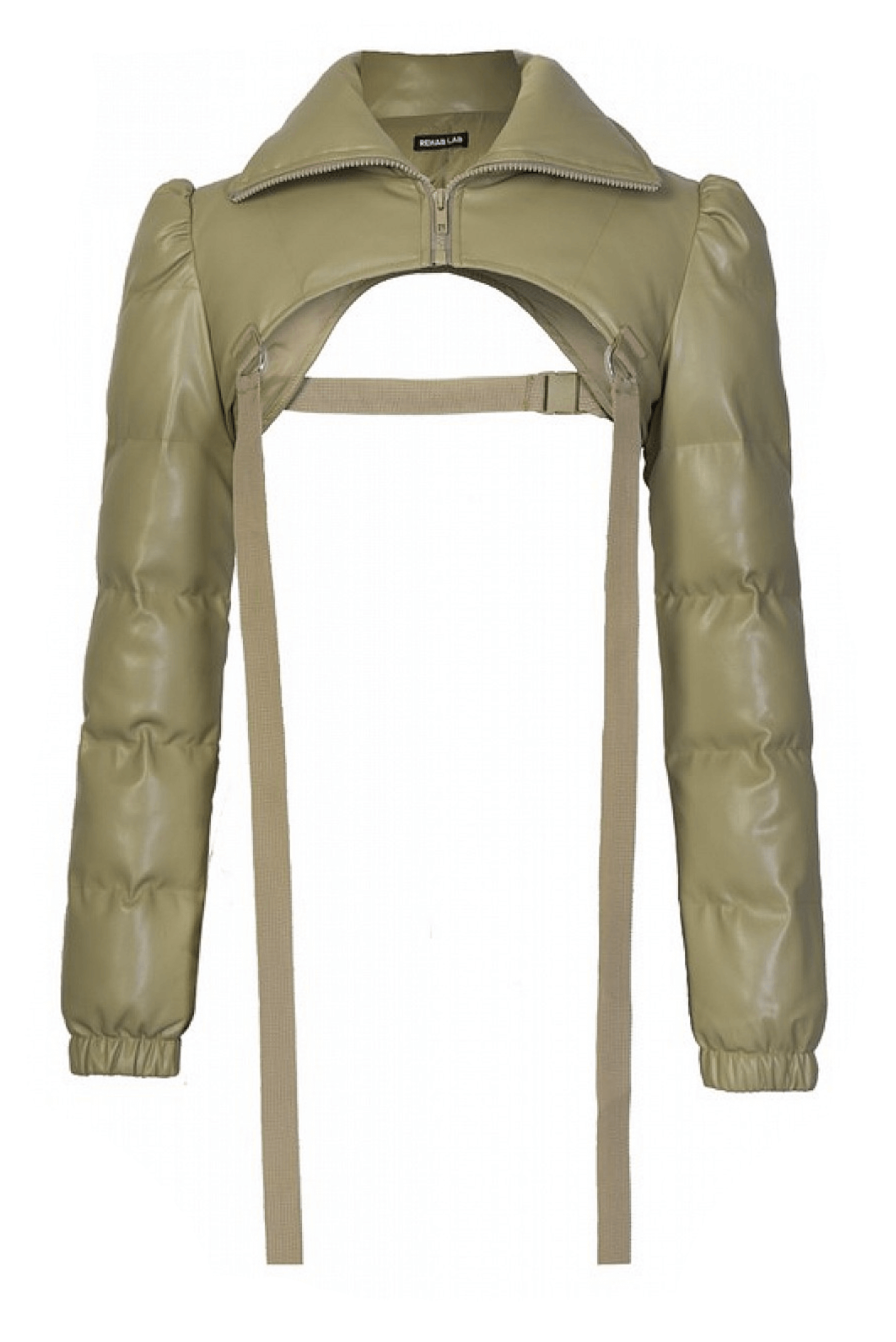 Vegan Leather Puffer Sleeve Only Jacket