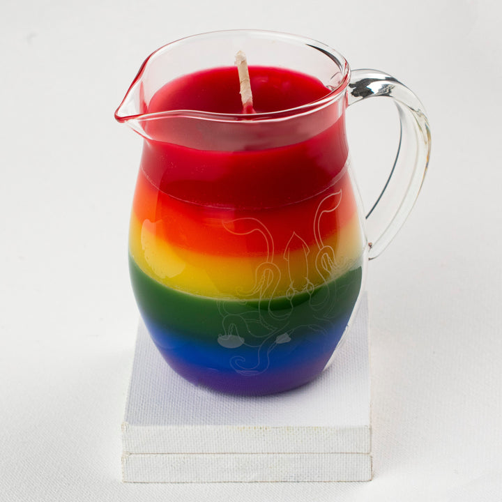 Rainbow in a Jar Wax Play Candle - Low Temp - Unscented - Pitcher Candle