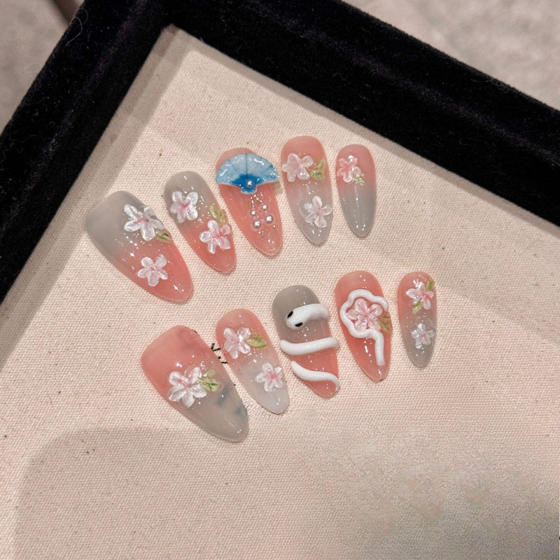 1023- Handmade press on nails fake nails removable