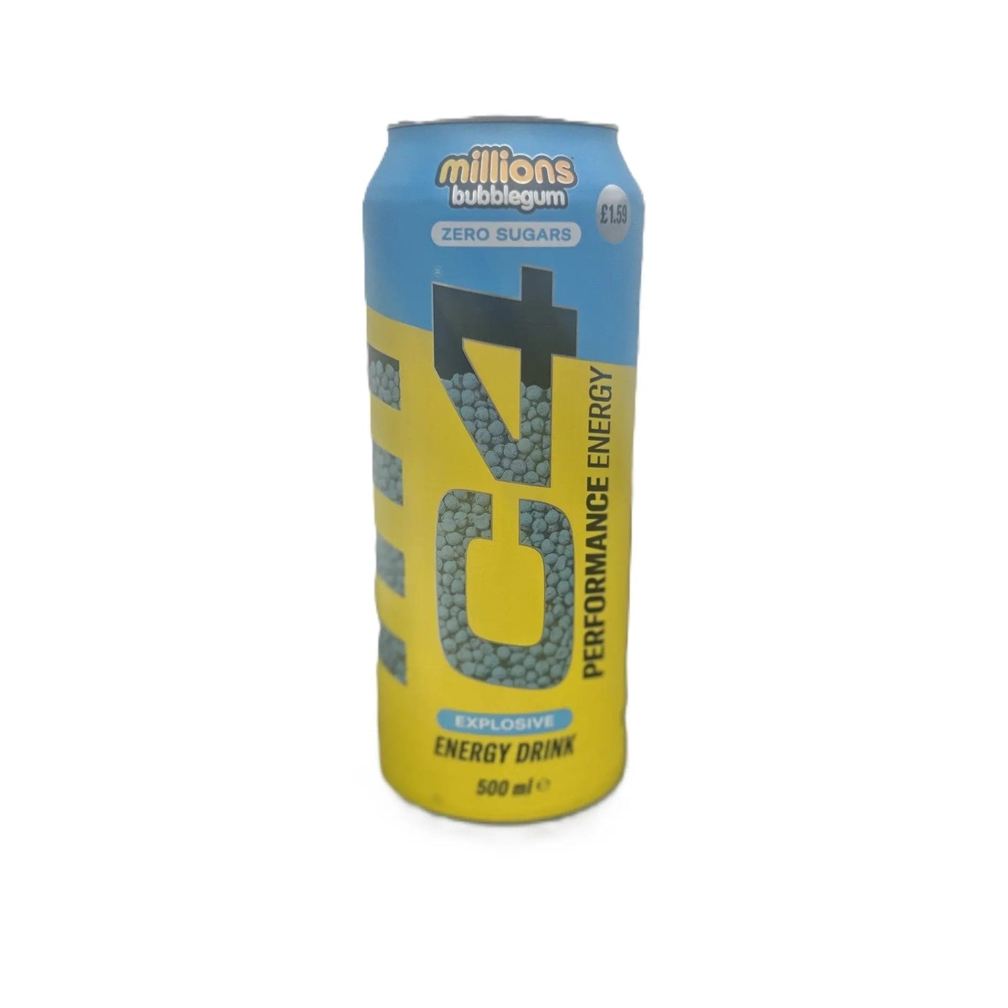 C4 Energy Millions Bubblegum – Energizing Bubblegum-Flavored Energy Drink 500mL Can (UK)